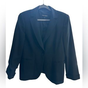 GIORGIO ARMANI Black Blazer PTP 20 one button padded shoulders Made in Italy